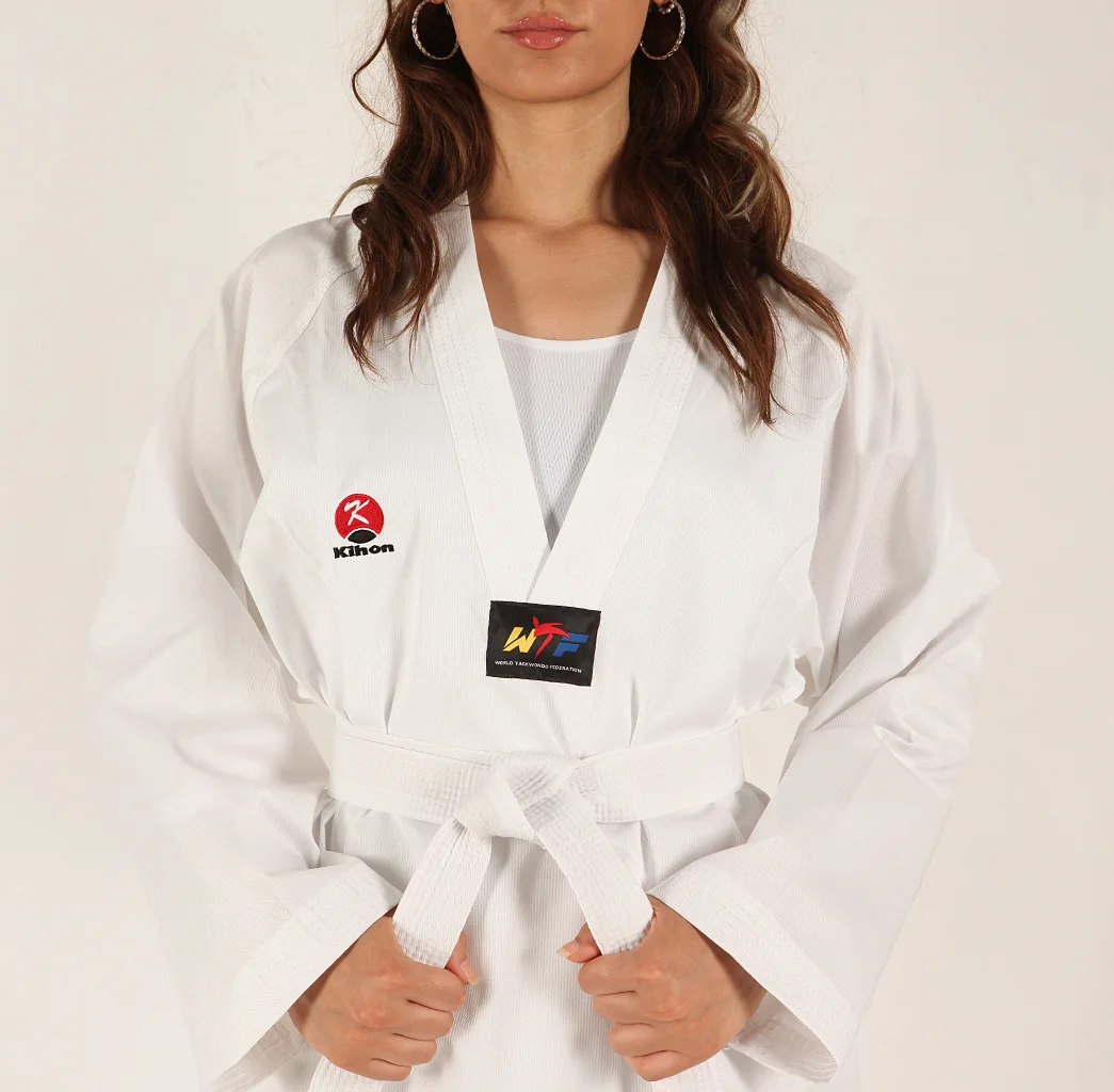 KİHON TAEKWONDO ELBİSE BEYAZ YAKA