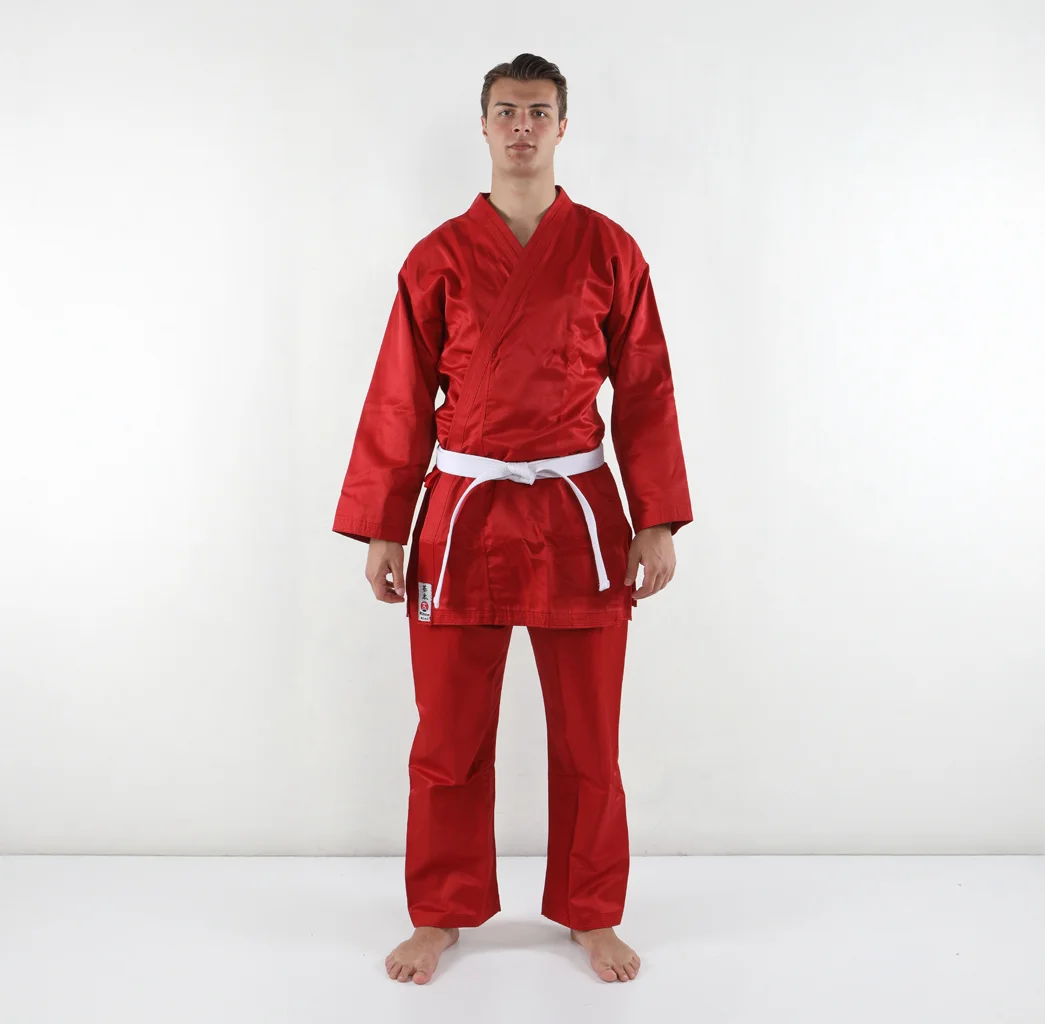 KİHON KİAİ KARATE ACEMİ ELBİSESİ KIRMIZI