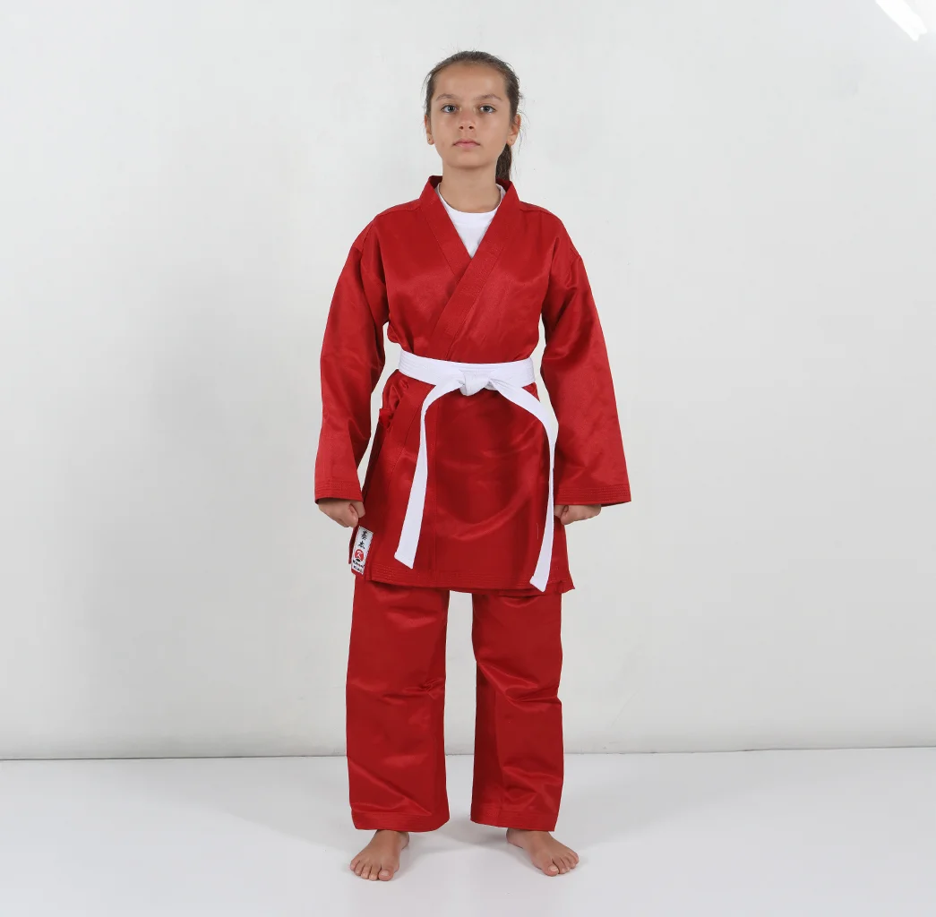 KİHON KİAİ KARATE ACEMİ ELBİSESİ KIRMIZI